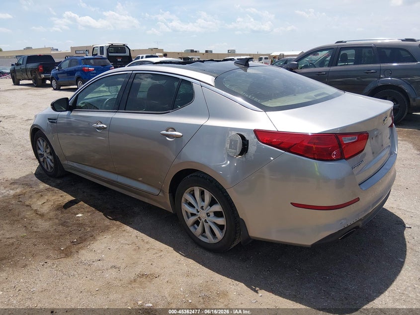 2015 Kia Optima VIN 5XXGN4A76FG414748 IAAI salvage auction — NORMAL WEAR, Clear (Kansas), sold $600 on 2026-07-31 (photo 3)