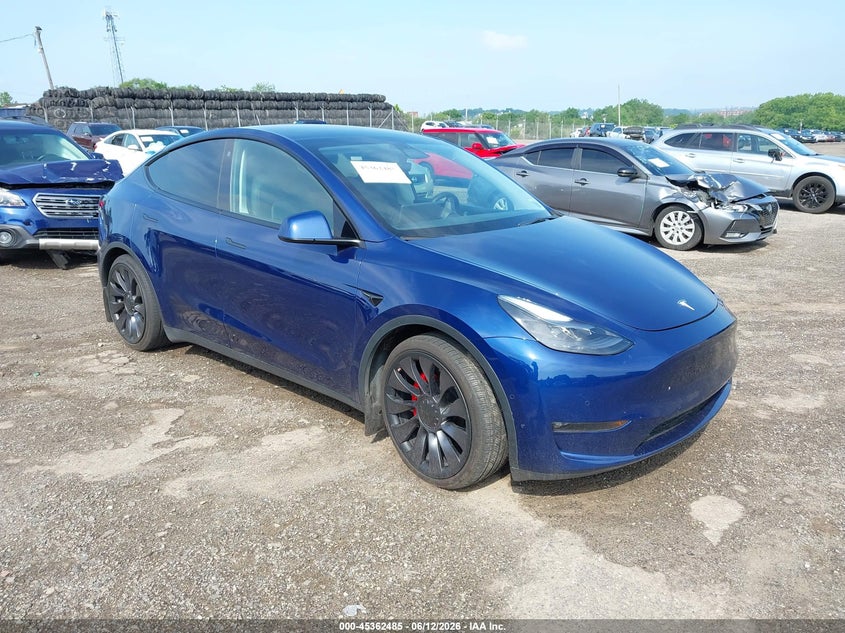 2022 Tesla Model y VIN 7SAYGDEF3NF464219 — IAAI salvage auction photo