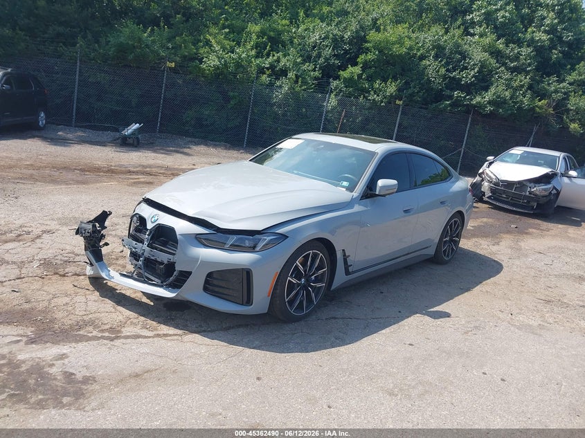 2026 BMW I4 VIN WBY43HD07TFW37968 IAAI salvage auction — RIGHT FRONT, Salvage Title, sold $16,750 on 2026-08-25 (photo 2)