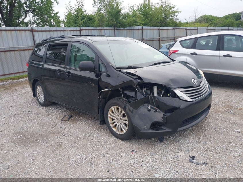 2014 Toyota Sienna VIN 5TDYK3DCXES420100 IAAI salvage auction — RIGHT FRONT, Salvage (Ohio), sold $3,000 on 2026-07-15 (photo 1)