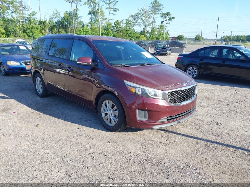 2017 Kia SEDONA VIN KNDMB5C18H6246686 IAAI salvage auction — NORMAL WEAR, Clear (Florida), sold $750 on 2026-07-14 (photo 1)