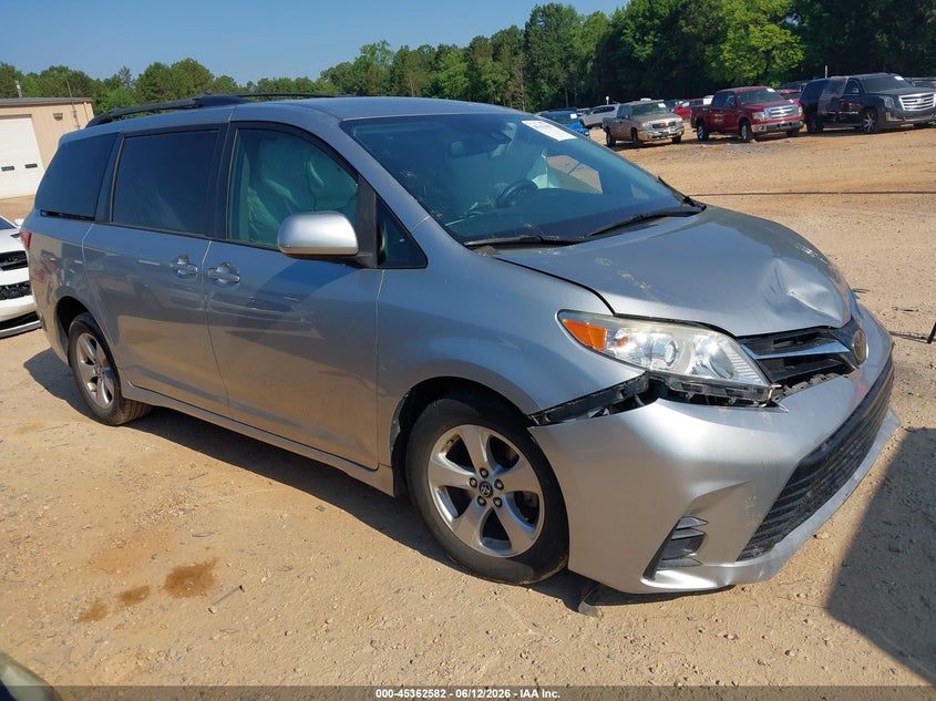 2020 Toyota Sienna VIN 5TDKZ3DC9LS021726 IAAI salvage auction — FRONT END, Salvage Title, sold $6,150 on 2026-07-20 (photo 1)