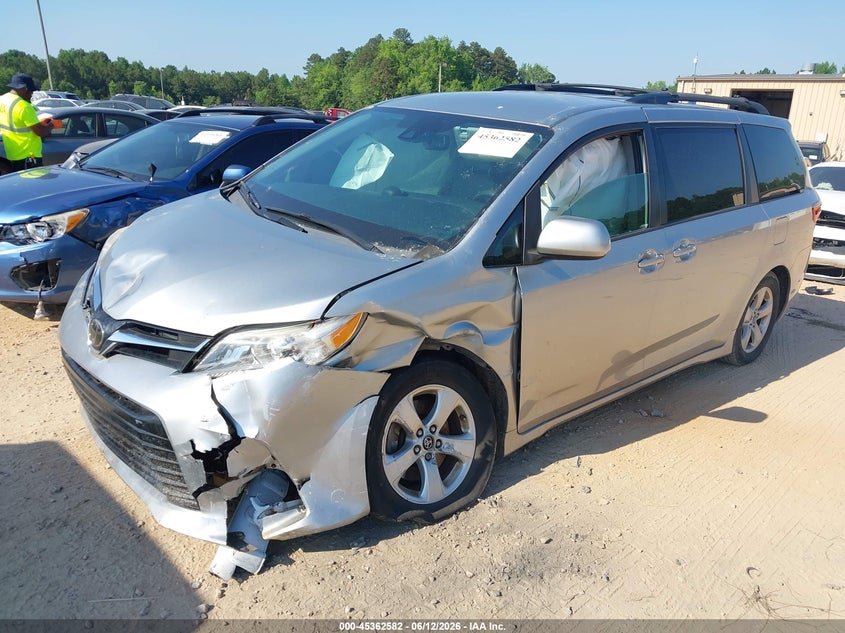 2020 Toyota Sienna VIN 5TDKZ3DC9LS021726 IAAI salvage auction — FRONT END, Salvage Title, sold $6,150 on 2026-07-20 (photo 2)