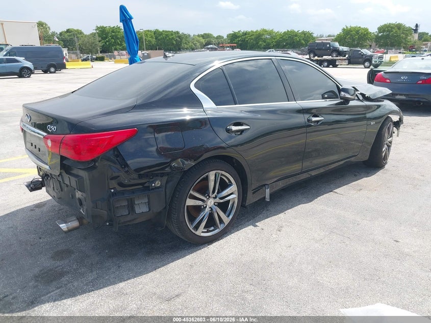 2017 Infiniti Q50 VIN JN1EV7AP7HM731835 IAAI salvage auction — NORMAL WEAR, Salvage (Florida), sold $1,200 on 2026-07-09 (photo 4)
