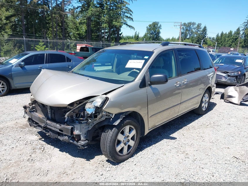 2008 Toyota Sienna VIN 5TDZK23C98S109892 IAAI salvage auction — FRONT END, Bill Of Sale (Washington), sold $475 on 2026-07-08 (photo 2)