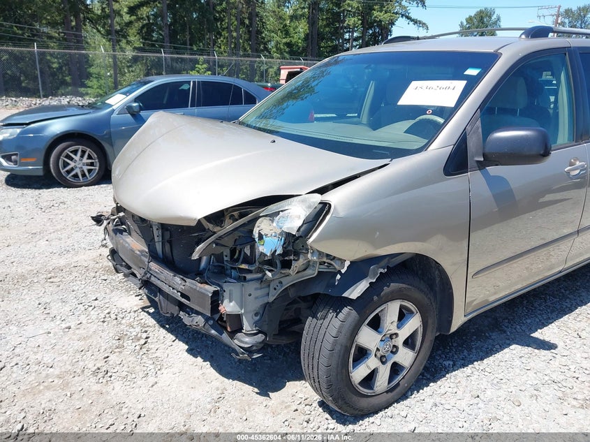 2008 Toyota Sienna VIN 5TDZK23C98S109892 IAAI salvage auction — FRONT END, Bill Of Sale (Washington), sold $475 on 2026-07-08 (photo 6)