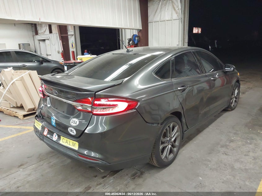 2017 Ford Fusion VIN 3FA6P0H74HR207211 IAAI salvage auction — REAR END, Salvage Title, sold $2,000 on 2026-08-02 (photo 4)