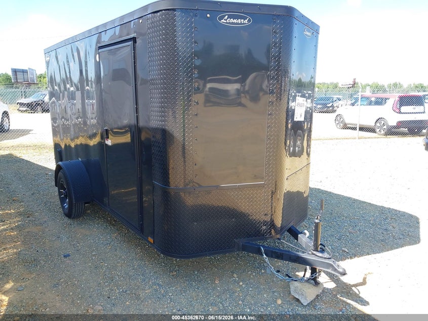 2024 Arising industries Enclosed trailer VIN 5YCBE121XRH001964 IAAI salvage auction — REAR END, Salvage (North Carolina), sold $1,300 on 2026-07-15 (photo 1)
