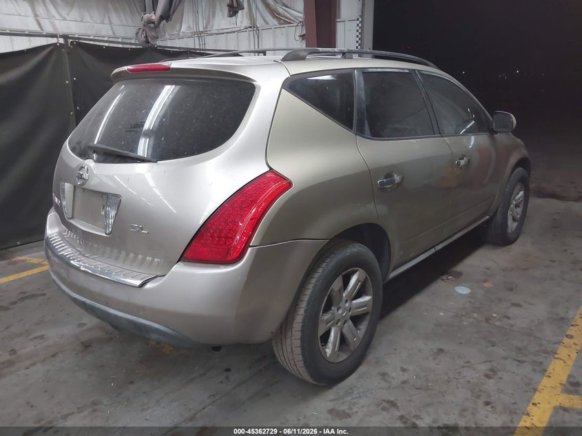 2007 Nissan Murano VIN JN8AZ08T77W517901 IAAI salvage auction — UNKNOWN, Salvage (Arizona), sold $250 on 2026-07-07 (photo 4)