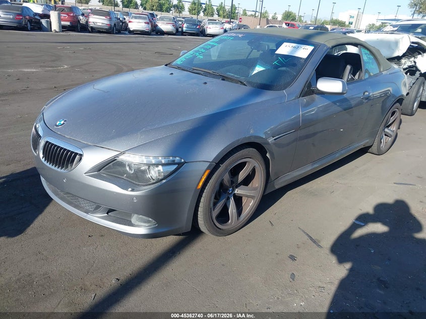 2008 BMW 6er VIN WBAEB53548CX62954 IAAI salvage auction — REAR END, Salvage Certificate (California), sold $2,600 on 2026-07-10 (photo 2)
