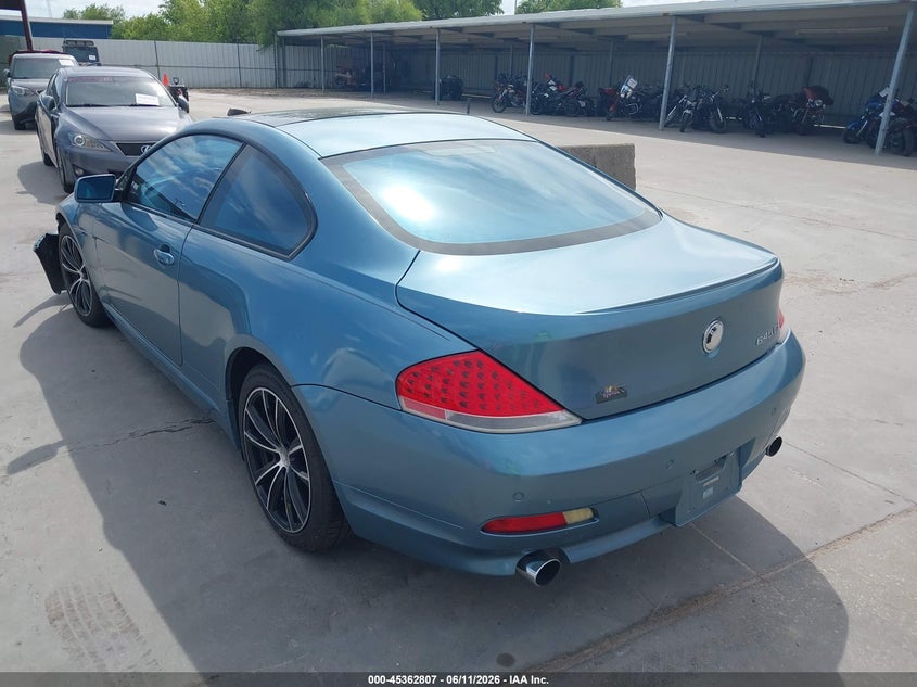 2005 BMW 6 series VIN WBAEH734X5CF95113 IAAI salvage auction — FRONT END, Salvage (Texas), sold $500 on 2026-07-08 (photo 3)