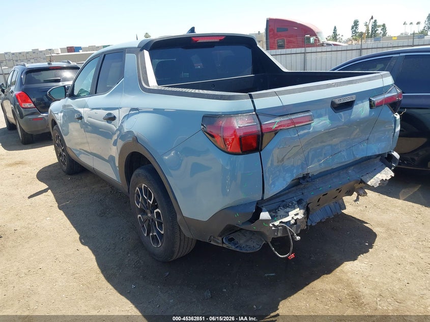 2023 Hyundai Santa cruz VIN 5NTJBDAE9PH045565 IAAI salvage auction — FRONT & REAR, Salvage (California), sold $6,350 on 2026-07-07 (photo 3)