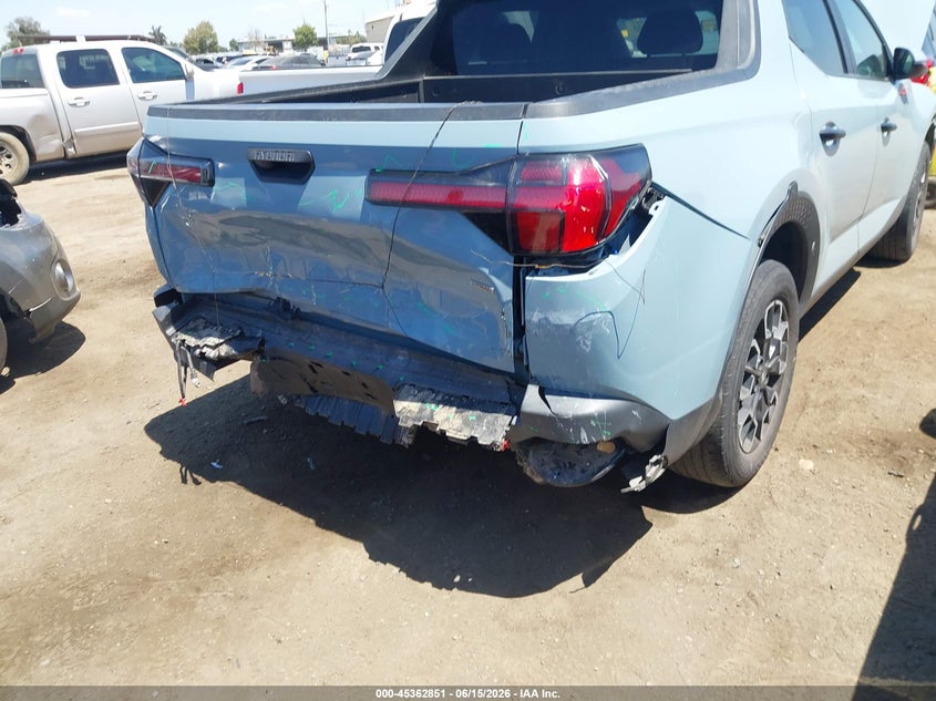 2023 Hyundai Santa cruz VIN 5NTJBDAE9PH045565 IAAI salvage auction — FRONT & REAR, Salvage (California), sold $6,350 on 2026-07-07 (photo 6)