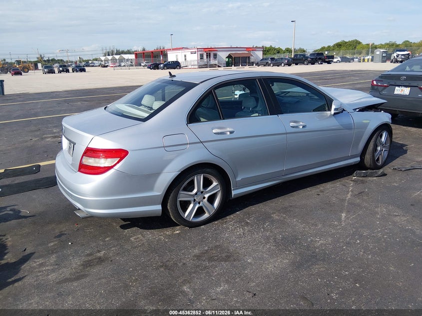 2011 Mercedes-benz C class VIN WDDGF5EBXBR171704 IAAI salvage auction — FRONT END, Rebuildable (Florida), sold $400 on 2026-07-09 (photo 4)