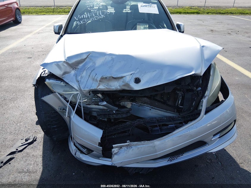 2011 Mercedes-benz C class VIN WDDGF5EBXBR171704 IAAI salvage auction — FRONT END, Rebuildable (Florida), sold $400 on 2026-07-09 (photo 6)