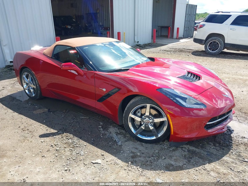 2015 Chevrolet Corvette VIN 1G1YF3D77F5103396 IAAI salvage auction — WATER/FLOOD, Salvage (Michigan), sold $14,700 on 2026-07-28 (photo 1)