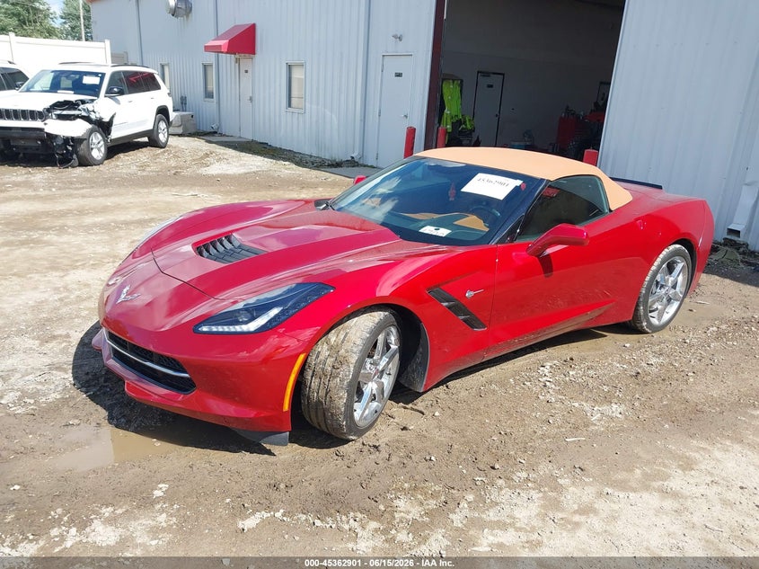 2015 Chevrolet Corvette VIN 1G1YF3D77F5103396 IAAI salvage auction — WATER/FLOOD, Salvage (Michigan), sold $14,700 on 2026-07-28 (photo 2)