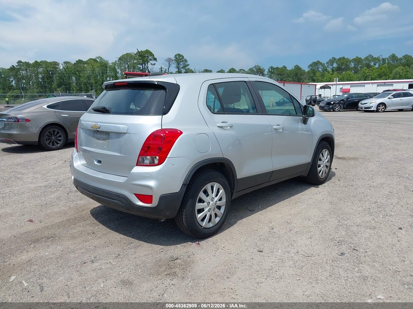 2017 Chevrolet Trax VIN KL7CJKSB7HB176576 IAAI salvage auction — NORMAL WEAR, Salvage Title, sold $2,250 on 2026-07-21 (photo 4)