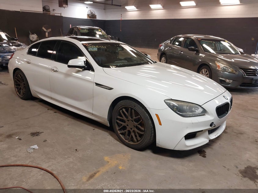 2015 BMW 6er VIN WBA6A0C5XFD318608 IAAI salvage auction — ENGINE DAMAGE, Salvage Title, sold $1,650 on 2026-07-21 (photo 1)