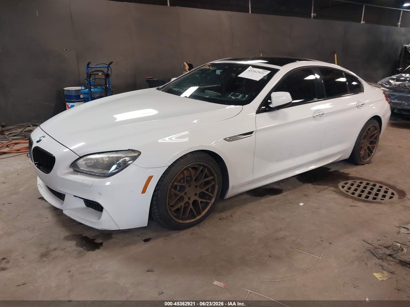 2015 BMW 6er VIN WBA6A0C5XFD318608 IAAI salvage auction — ENGINE DAMAGE, Salvage Title, sold $1,650 on 2026-07-21 (photo 2)