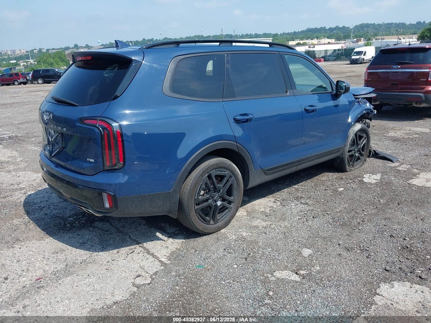 2024 Kia Telluride VIN 5XYP3DGC4RG474151 IAAI salvage auction — RIGHT FRONT, Salvage (Pennsylvania), sold $10,000 on 2026-07-31 (photo 4)