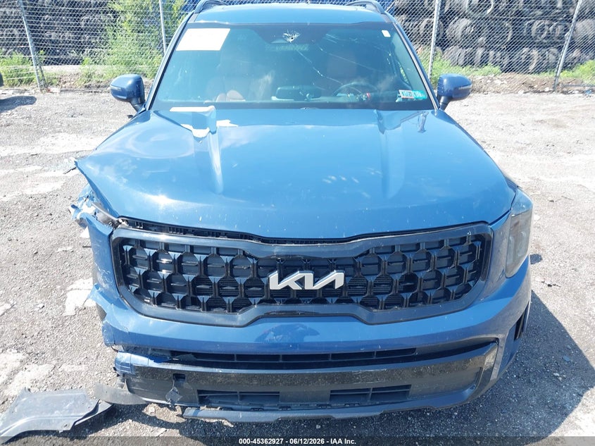 2024 Kia Telluride VIN 5XYP3DGC4RG474151 IAAI salvage auction — RIGHT FRONT, Salvage (Pennsylvania), sold $10,000 on 2026-07-31 (photo 6)