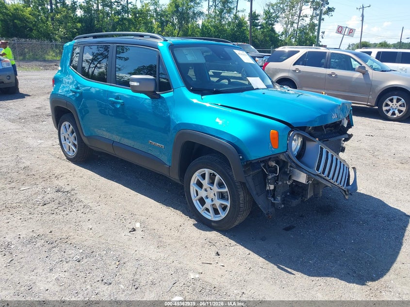 2021 Jeep Renegade VIN ZACNJDD19MPN30395 IAAI salvage auction — FRONT END, Certificate Of Destruction (Florida), sold $3,300 on 2026-07-10 (photo 1)