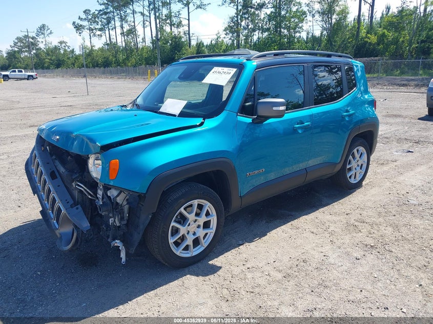2021 Jeep Renegade VIN ZACNJDD19MPN30395 IAAI salvage auction — FRONT END, Certificate Of Destruction (Florida), sold $3,300 on 2026-07-10 (photo 2)