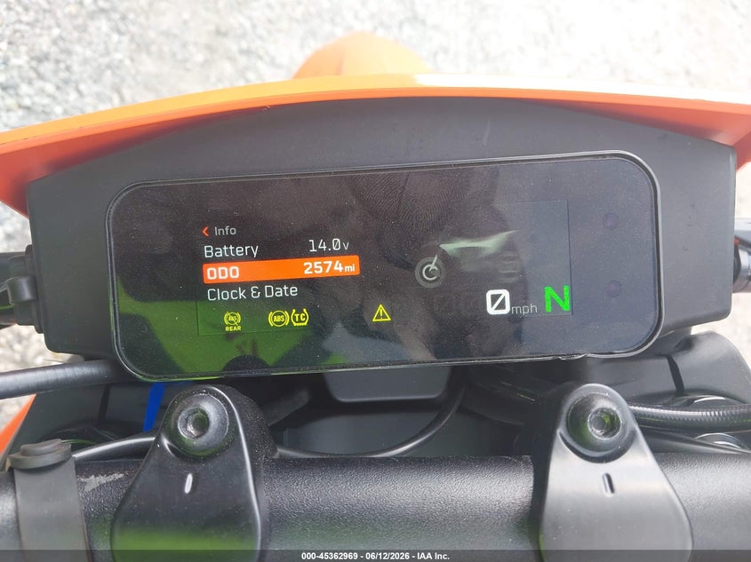 2025 Ktm 390 adventure VIN MD2J1J406SN201189 IAAI salvage auction — FRONT END, Salvage (Georgia), sold $2,550 on 2026-07-22 (photo 7)