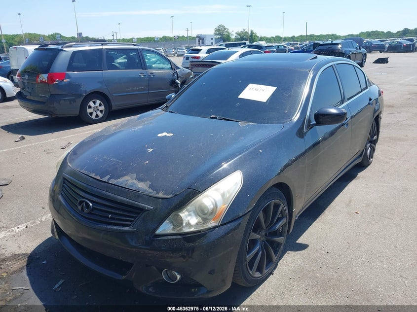2013 Infiniti G VIN JN1CV6AP9DM304765 IAAI salvage auction — FRONT & REAR, Salvage (Ohio), sold $550 on 2026-07-13 (photo 2)