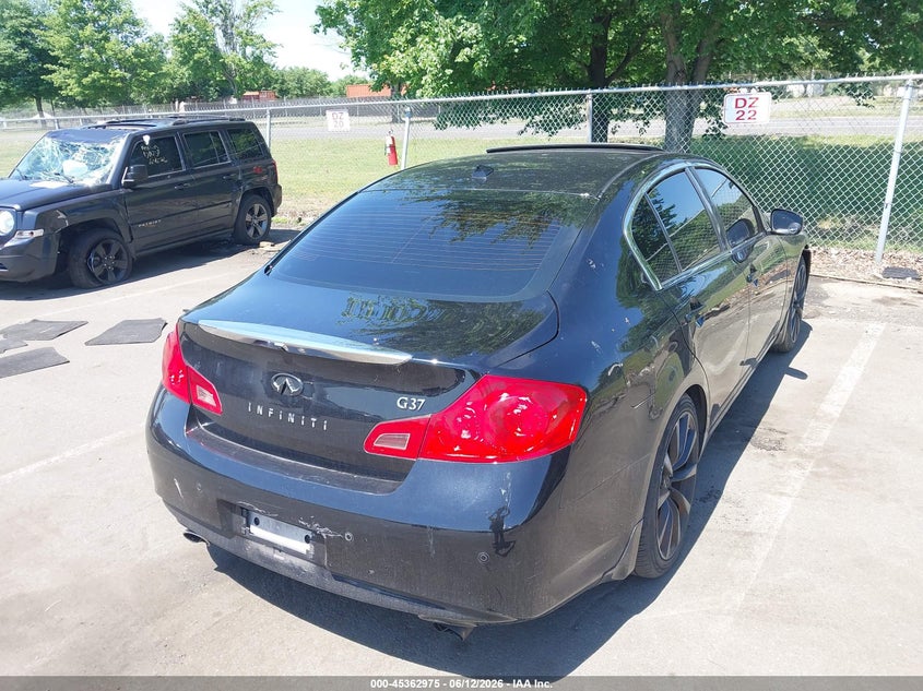 2013 Infiniti G VIN JN1CV6AP9DM304765 IAAI salvage auction — FRONT & REAR, Salvage (Ohio), sold $550 on 2026-07-13 (photo 4)