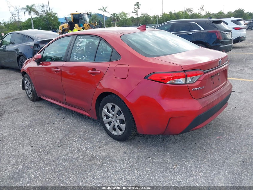 2020 Toyota Corolla VIN 5YFEPRAE1LP050237 IAAI salvage auction — FRONT END, Certificate Of Destruction (Florida), sold $4,100 on 2026-07-06 (photo 3)