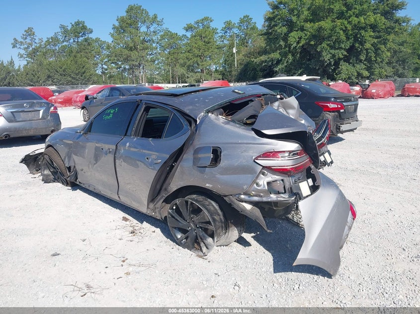 2023 Genesis G70 VIN KMTG34TA6PU106572 IAAI salvage auction — REAR END, Certificate Of Destruction (Florida), sold $1,500 on 2026-07-17 (photo 3)