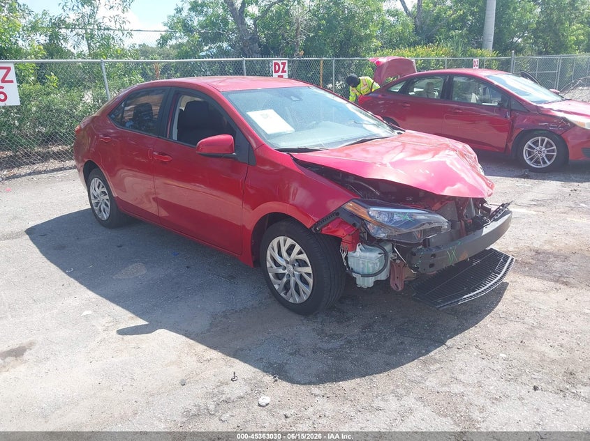 2018 Toyota Corolla VIN 5YFBURHEXJP766519 IAAI salvage auction — FRONT END, Rebuildable (Florida), sold $4,000 on 2026-07-13 (photo 1)
