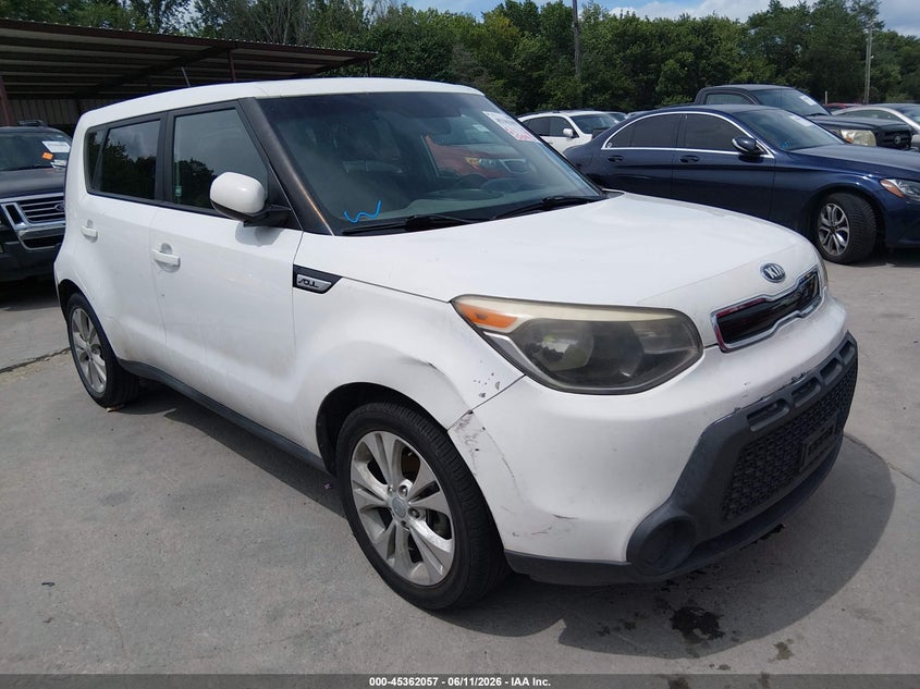 2015 Kia Soul VIN KNDJP3A55F7142887 IAAI salvage auction — NORMAL WEAR, Original (Texas), sold $800 on 2026-07-29 (photo 1)