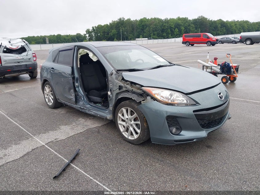 2012 Mazda 3 VIN JM1BL1L55C1501753 IAAI salvage auction — RIGHT SIDE, Salvage (Indiana), sold $225 on 2026-07-23 (photo 1)