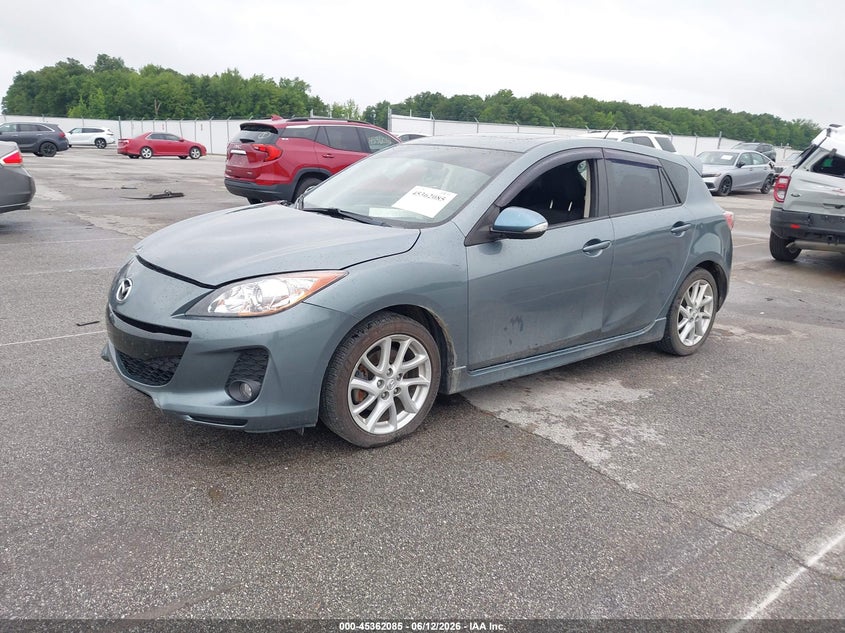 2012 Mazda 3 VIN JM1BL1L55C1501753 IAAI salvage auction — RIGHT SIDE, Salvage (Indiana), sold $225 on 2026-07-23 (photo 2)