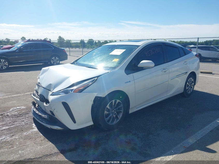 2019 Toyota Prius VIN JTDKARFU8K3073171 IAAI salvage auction — FRONT END, Clear (Indiana), sold $4,850 on 2026-07-15 (photo 2)