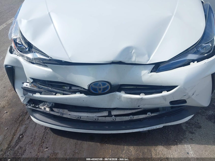 2019 Toyota Prius VIN JTDKARFU8K3073171 IAAI salvage auction — FRONT END, Clear (Indiana), sold $4,850 on 2026-07-15 (photo 6)