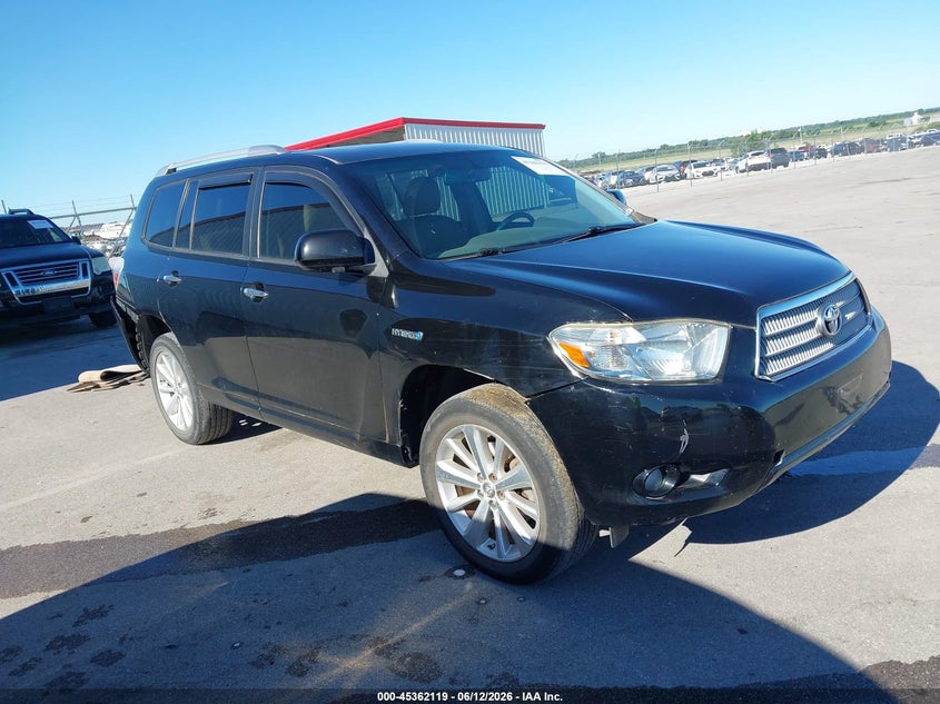2008 Toyota Highlander hybrid VIN JTEEW44A382019734 IAAI salvage auction — LEFT REAR, Certificate Of Title (Nebraska), sold $875 on 2026-07-09 (photo 1)