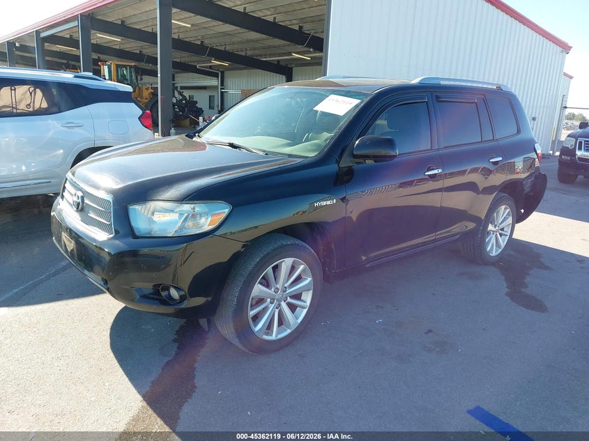 2008 Toyota Highlander hybrid VIN JTEEW44A382019734 IAAI salvage auction — LEFT REAR, Certificate Of Title (Nebraska), sold $875 on 2026-07-09 (photo 2)
