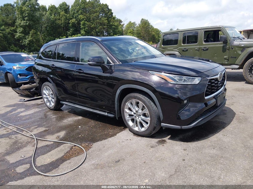 2020 Toyota Highlander VIN 5TDYZRAH8LS020550 IAAI salvage auction — REAR END, Salvage (Mississippi), sold $9,100 on 2026-07-22 (photo 1)