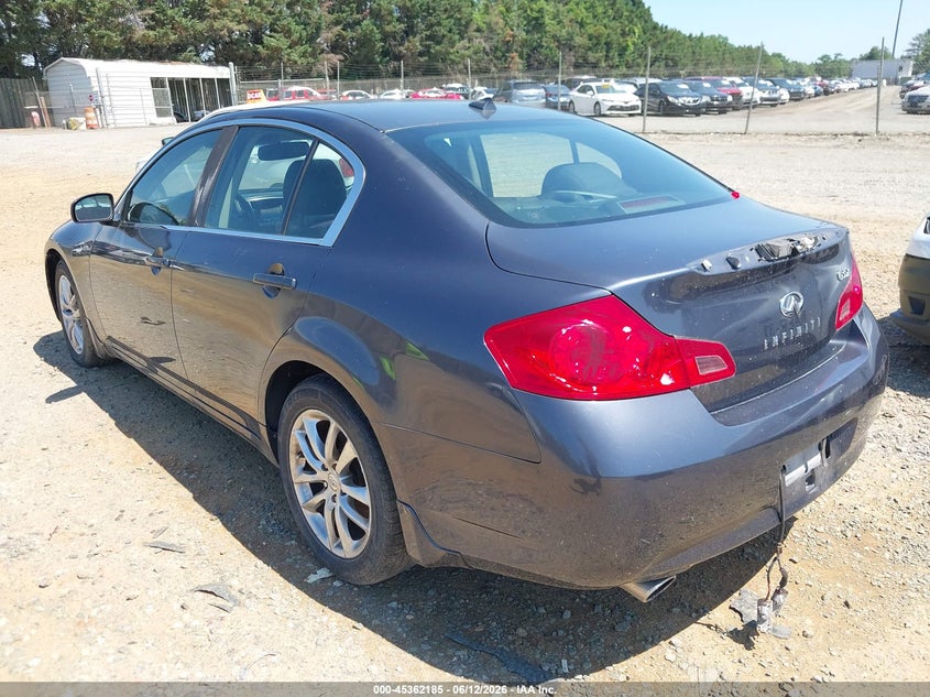 2008 Infiniti G35 VIN JNKBV61F08M262989 IAAI salvage auction — NORMAL WEAR, Clear (Virginia), sold $350 on 2026-07-13 (photo 3)