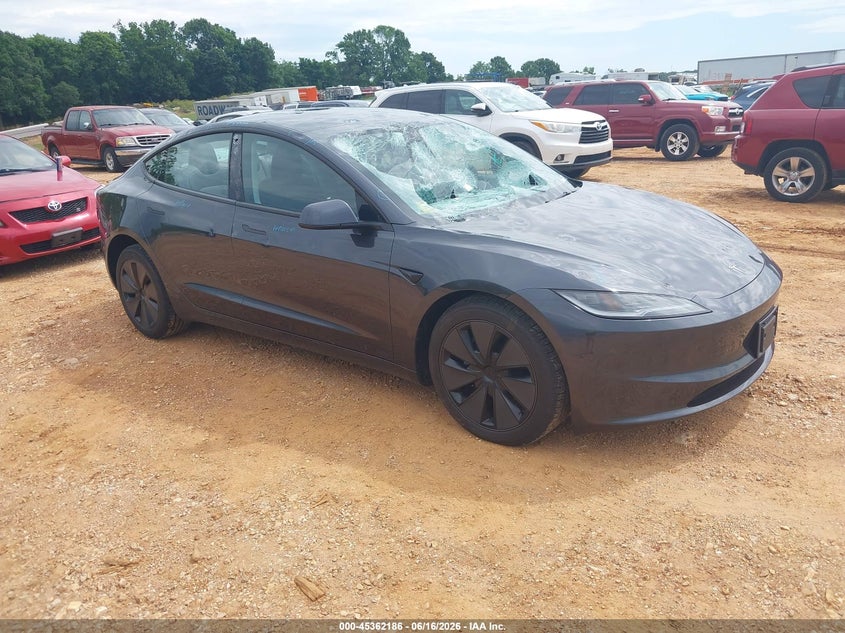 2025 Tesla Model 3 VIN 5YJ3E1EB7SF025352 IAAI salvage auction — HAIL, Clear (Missouri), sold $12,800 on 2026-07-29 (photo 1)