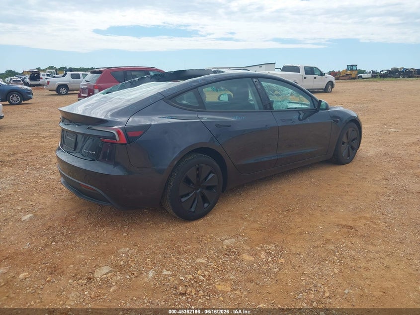 2025 Tesla Model 3 VIN 5YJ3E1EB7SF025352 IAAI salvage auction — HAIL, Clear (Missouri), sold $12,800 on 2026-07-29 (photo 4)