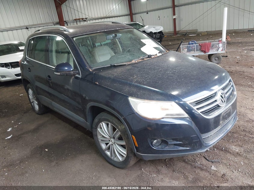 2011 Volkswagen Tiguan VIN WVGBV7AX2BW534241 IAAI salvage auction — LEFT SIDE, Clear (Virginia), sold $175 on 2026-07-23 (photo 1)