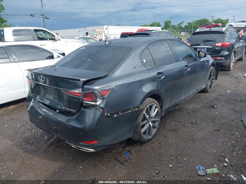 2017 Lexus Gs VIN JTHCZ1BL7HA005233 IAAI salvage auction — REAR END, Salvage Title, sold $6,300 on 2026-08-01 (photo 4)