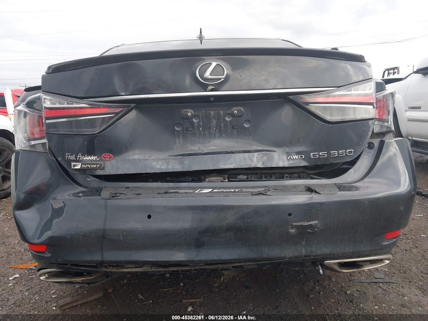 2017 Lexus Gs VIN JTHCZ1BL7HA005233 IAAI salvage auction — REAR END, Salvage Title, sold $6,300 on 2026-08-01 (photo 6)