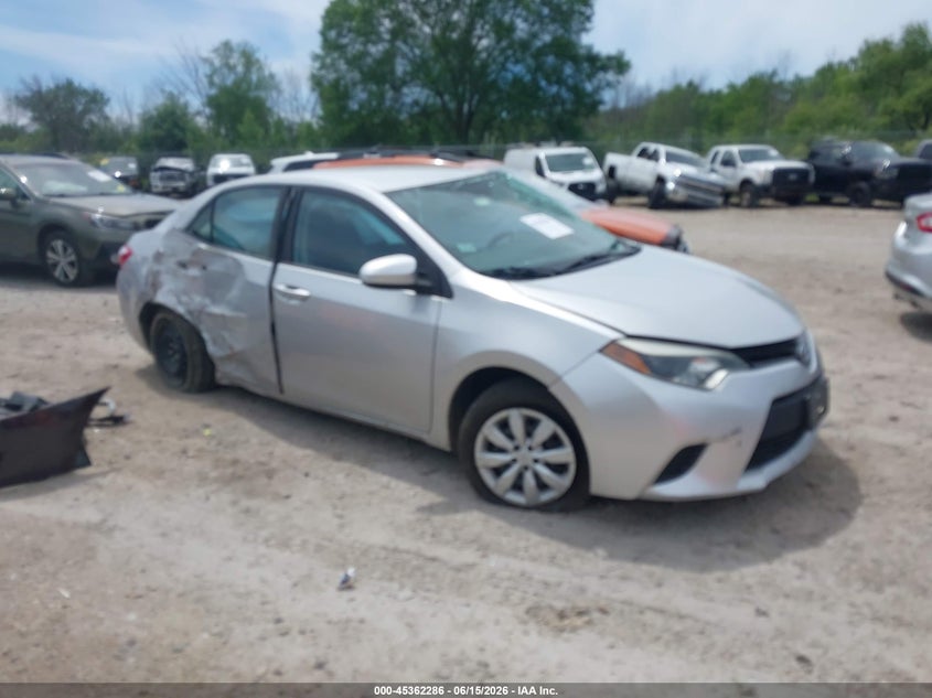 2014 Toyota Corolla VIN 5YFBURHE0EP079555 IAAI salvage auction — NORMAL WEAR, Clear-Endorsement (Wisconsin), sold $875 on 2026-07-16 (photo 1)