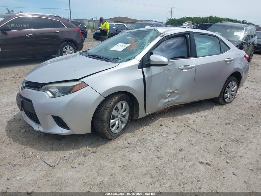 2014 Toyota Corolla VIN 5YFBURHE0EP079555 IAAI salvage auction — NORMAL WEAR, Clear-Endorsement (Wisconsin), sold $875 on 2026-07-16 (photo 2)